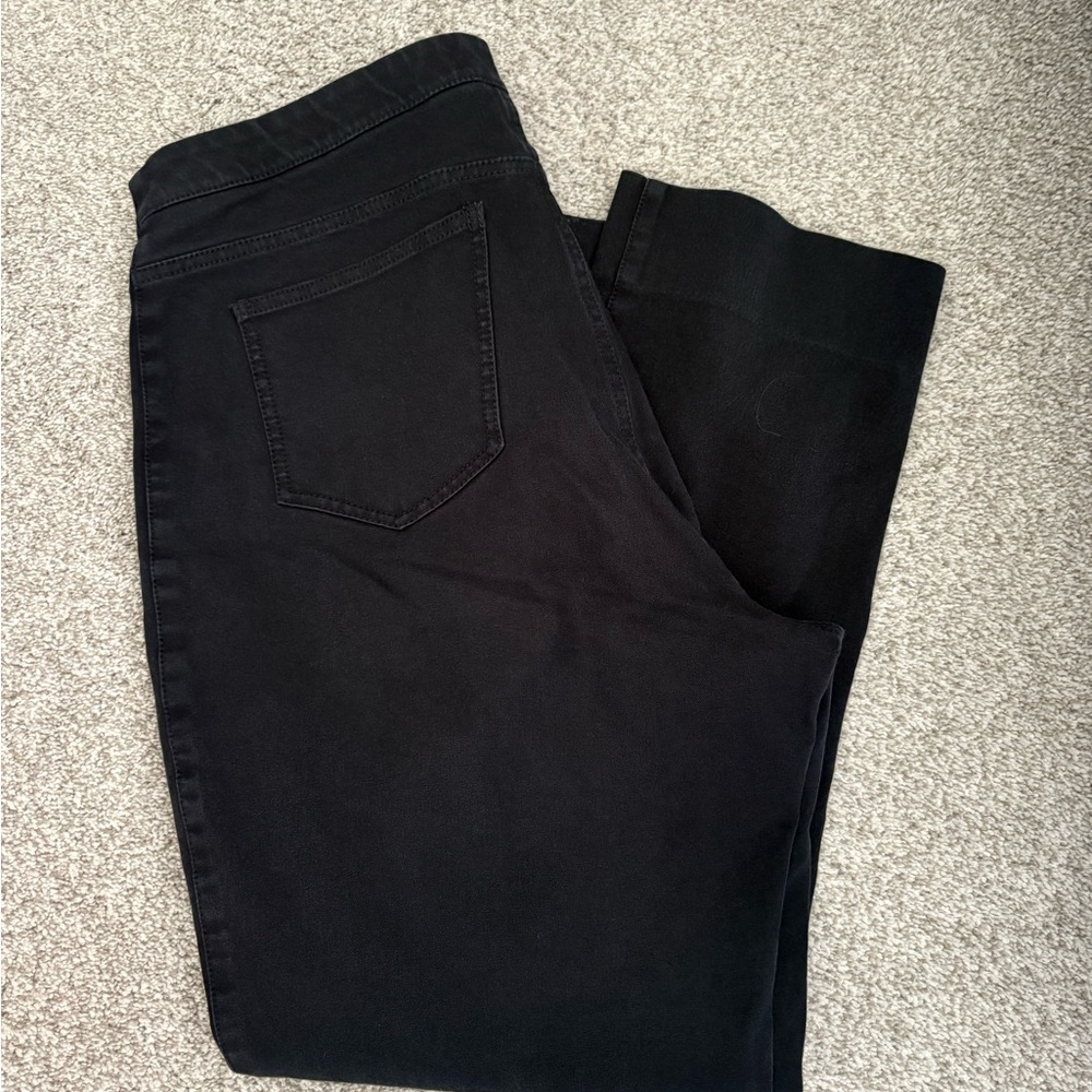 MM Lafleur Black Ankle Pants Size 14 Office Preppy Business Casual Minimalist - Picture 2 of 8
